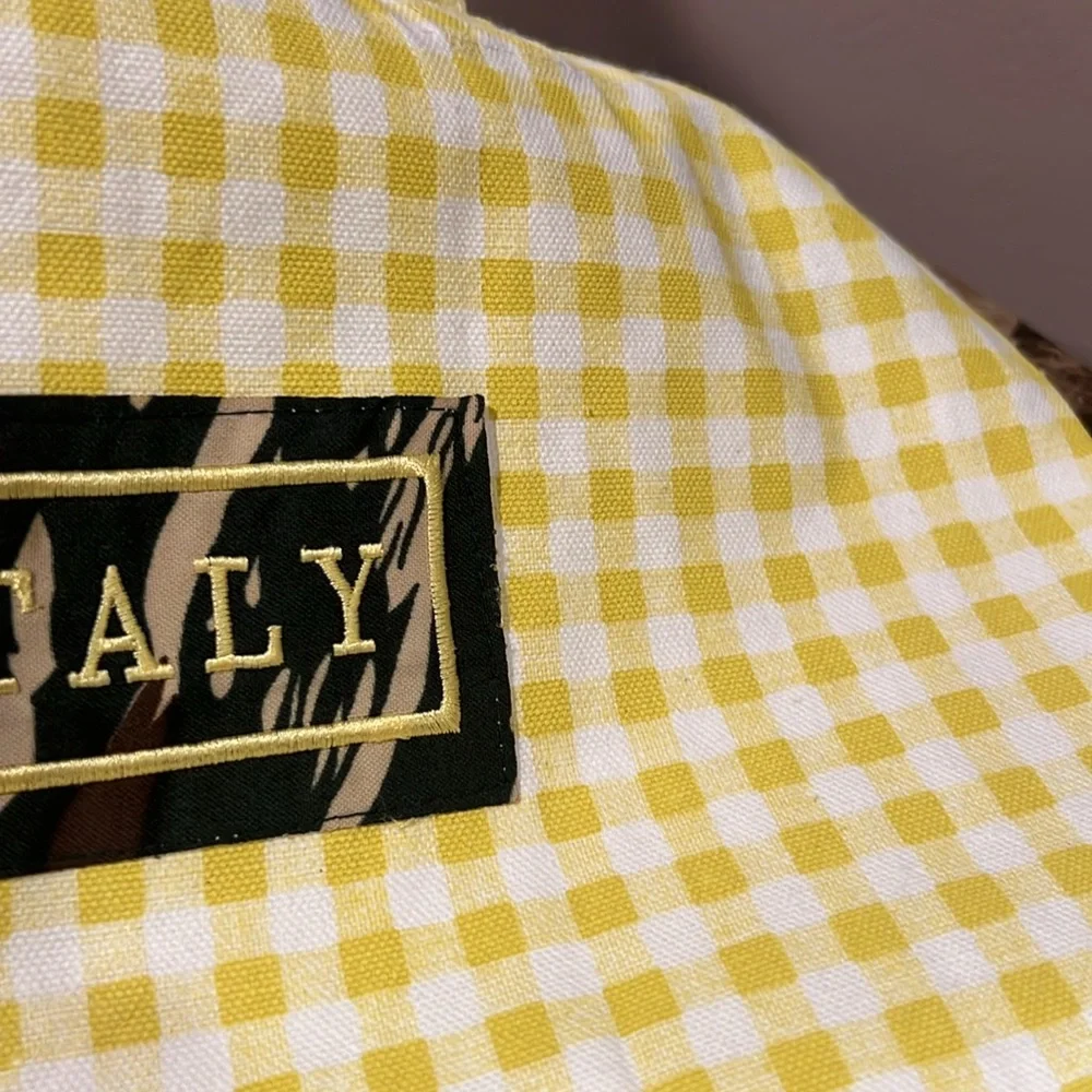 EATALY Checkered Shopper Tote Bag - Picture 3 of 7